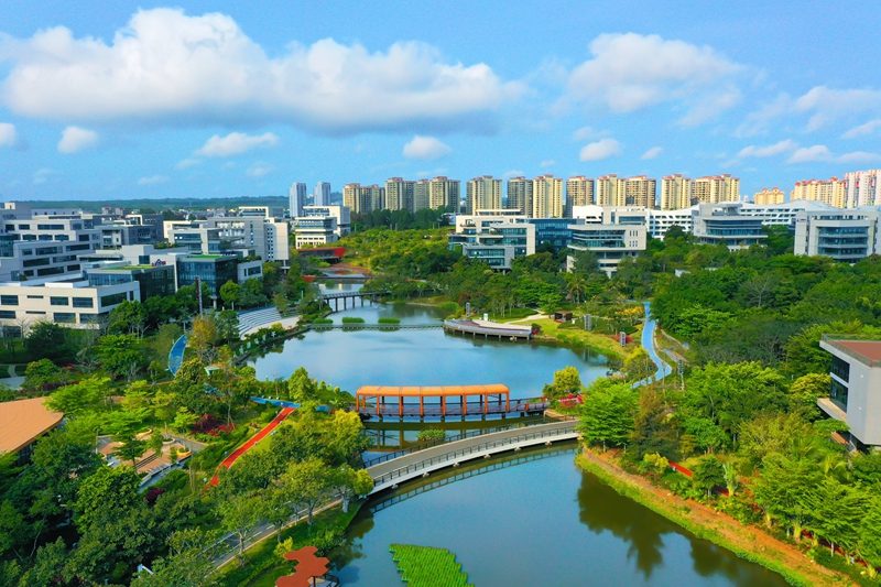 海南生態(tài)軟件園一期沃克公園。