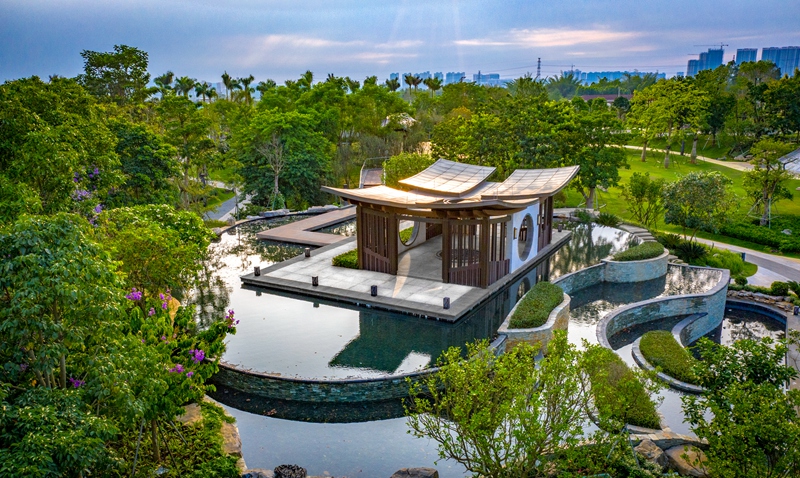 海南生態(tài)軟件園二期水月公園。