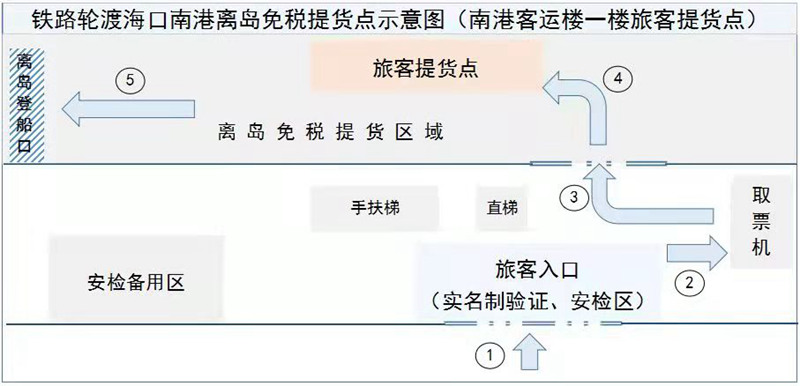 提貨點示意圖(一樓)。海南鐵路供圖