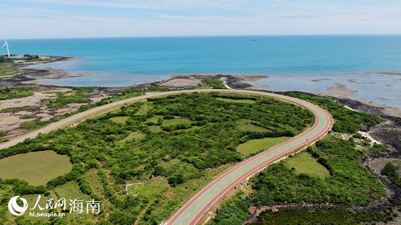 蜿蜒的海南環島旅游公路。人民網記者 符武平攝