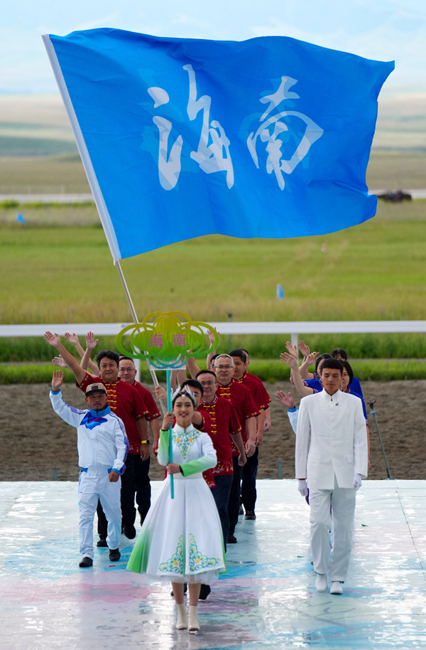 海南民族馬術隊首次組隊參加全國少數民族傳統體育運動會馬上項目比賽。第十二屆全國少數民族傳統體育運動會執委會供圖