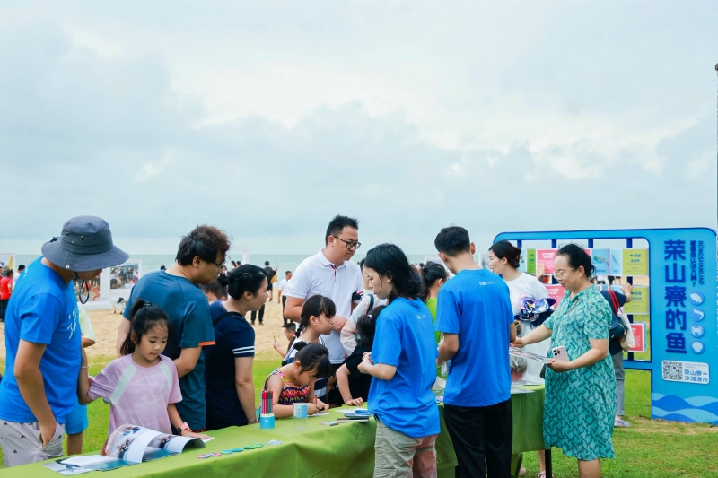 現(xiàn)場的科普展示區(qū)，讓市民游客感受秀英區(qū)的生態(tài)之美、漁業(yè)之美。 主辦方供圖