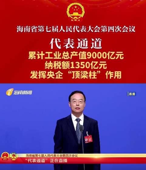 代表通道丨海南省人大代表徐振發：海南煉化累計工業總產值9000億元，納稅額1350億元，發揮央企“頂梁柱”作用