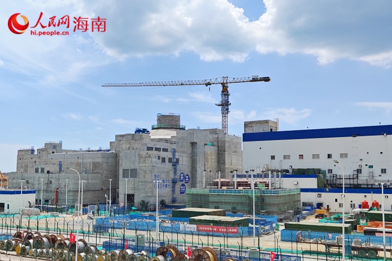 海南核電廠“玲龍一號”科技示范工程施工現場井然有序。 人民網 枉源攝