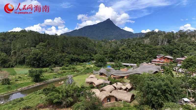 五指山腳下的毛納村。人民網記者 符武平攝